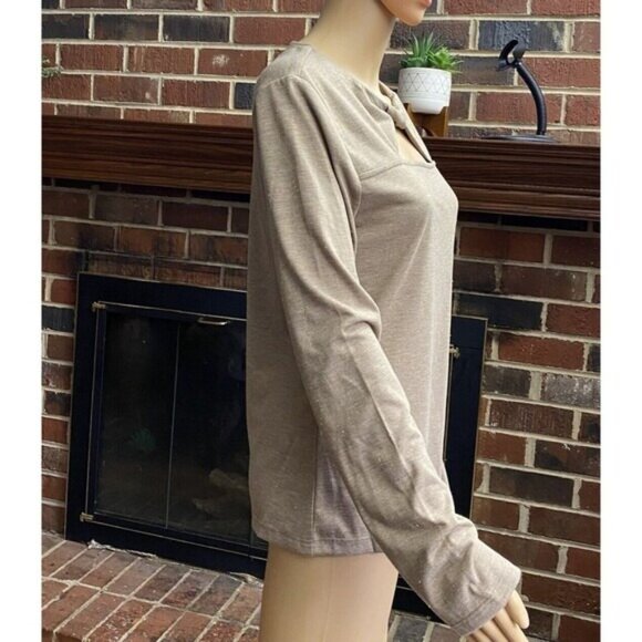 Tommy Hilfiger Women's Shiny Long Sleeve Lurex Twist Front Knit Top Size L New - Picture 6 of 15